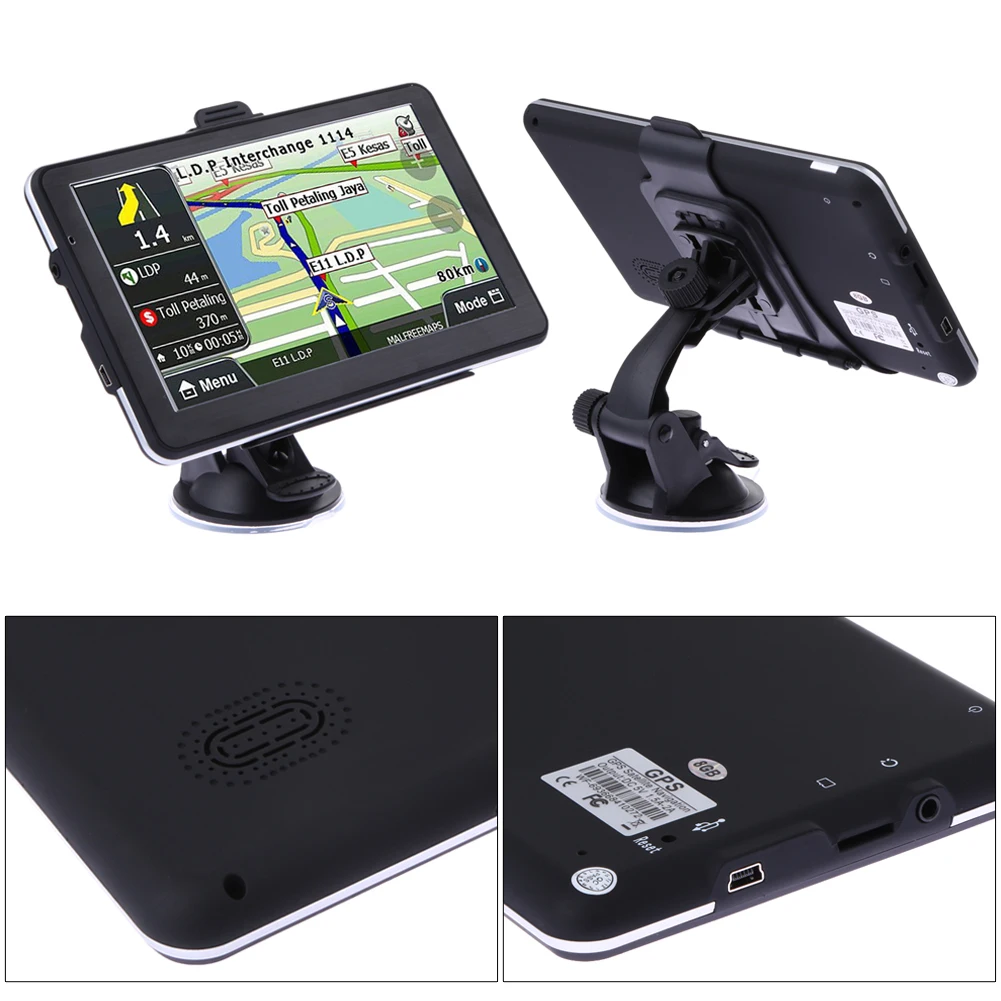  Neue 7 zoll HD Auto LKW GPS Navigator 800 MHZ FM/DDR 8 GB/128 Mt Touchscreen Karten Unterstützung F