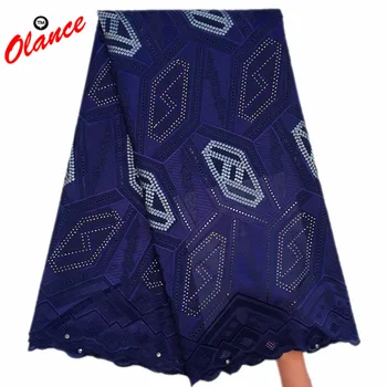 

Newest High quality design cotton material dress fabric with sunshine big stones JYS25 Free shipping Swiss Voile Lace Fabric