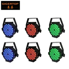 Американский DJ Mega 6 шт./лот Широкий Пол RGB светодиодный PAR can с 54x3 Вт 3 в 1 светодиодный вверх-освещение системы с 0-255 стробоскоп