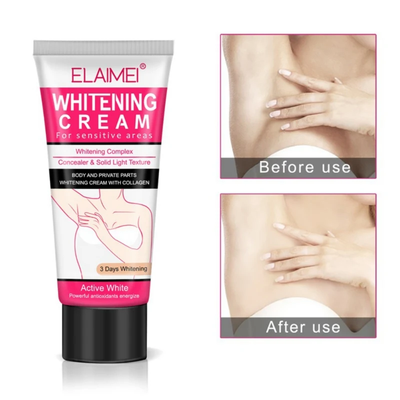 

New Underarm Armpit Whitening Cream Body Creams for Legs Knees Private Parts Whitening Skin Care Natural 60ml Long Lasting