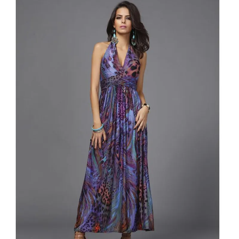 halter maxi dress casual