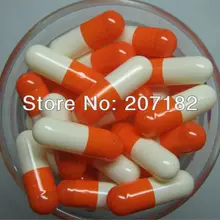 5000 шт./упак.) 0# оранжевый/белый цвет Жесткий желатин пустая капсула- крышка и корпус разделены