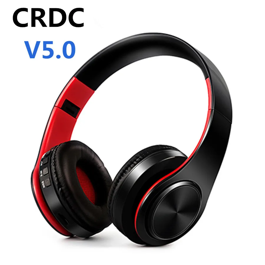 CRDC NEW V5.0 Wireless Bluetooth Earphones Headset Stereo Headphones Earphones with Microphone/TF Card for Mobile Phone Music