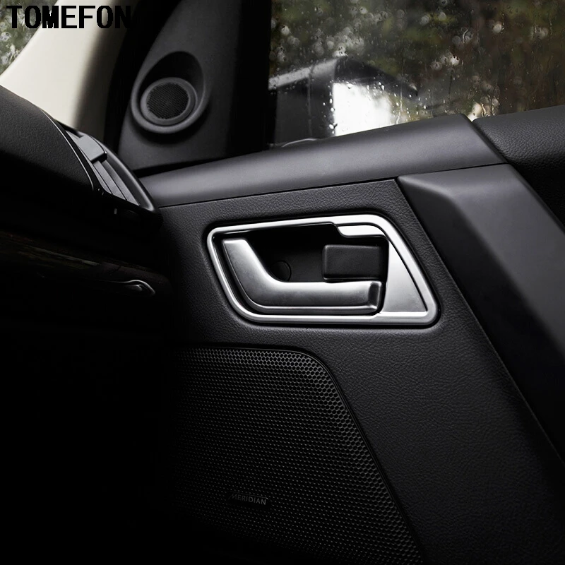 

TOMEFON 4pcs For Land Rover Freelander 2 LR2 2012-2015 Sport Chrome Inner Door Handle Bowl Cup Bezel Cover Molding Accessories
