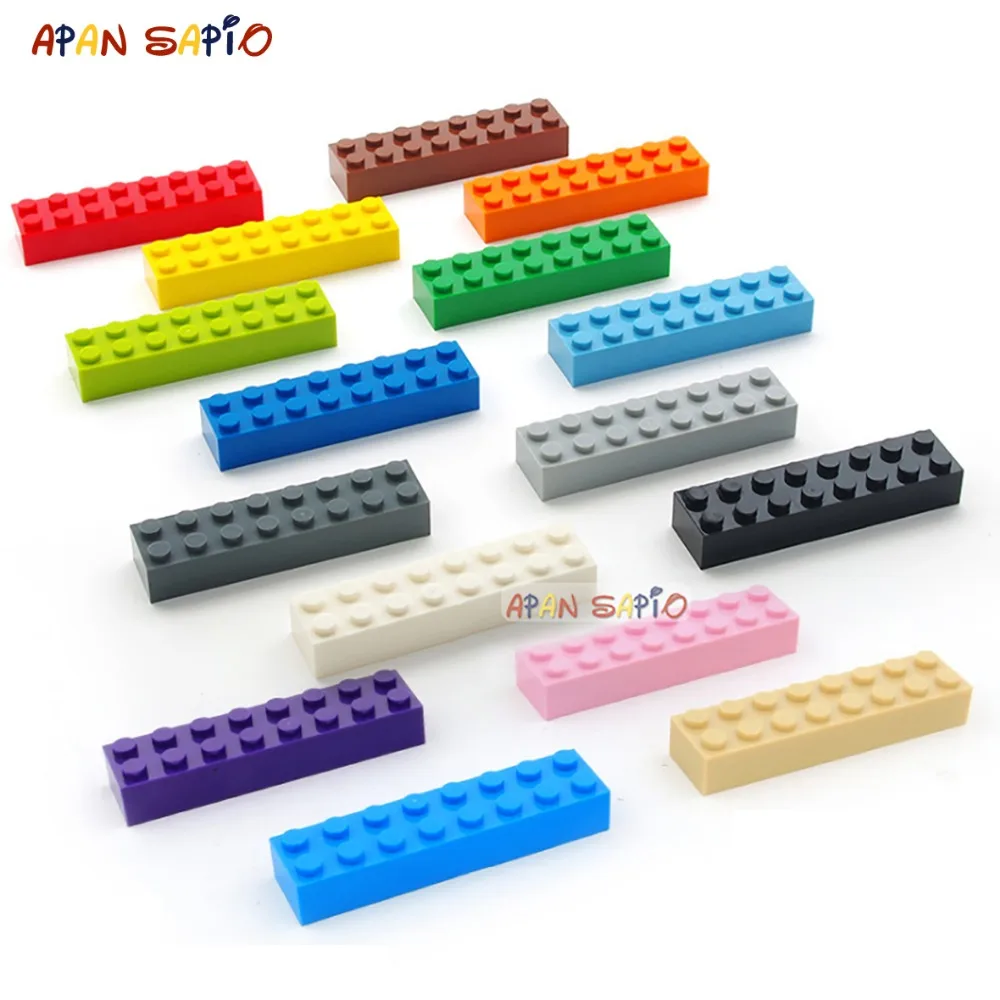 

Building Blocks DIY High 2x8 Dots 16PCS/lot 16Color Bricks Compatible With Legoed Duplos DIY kids Toys Educational for children