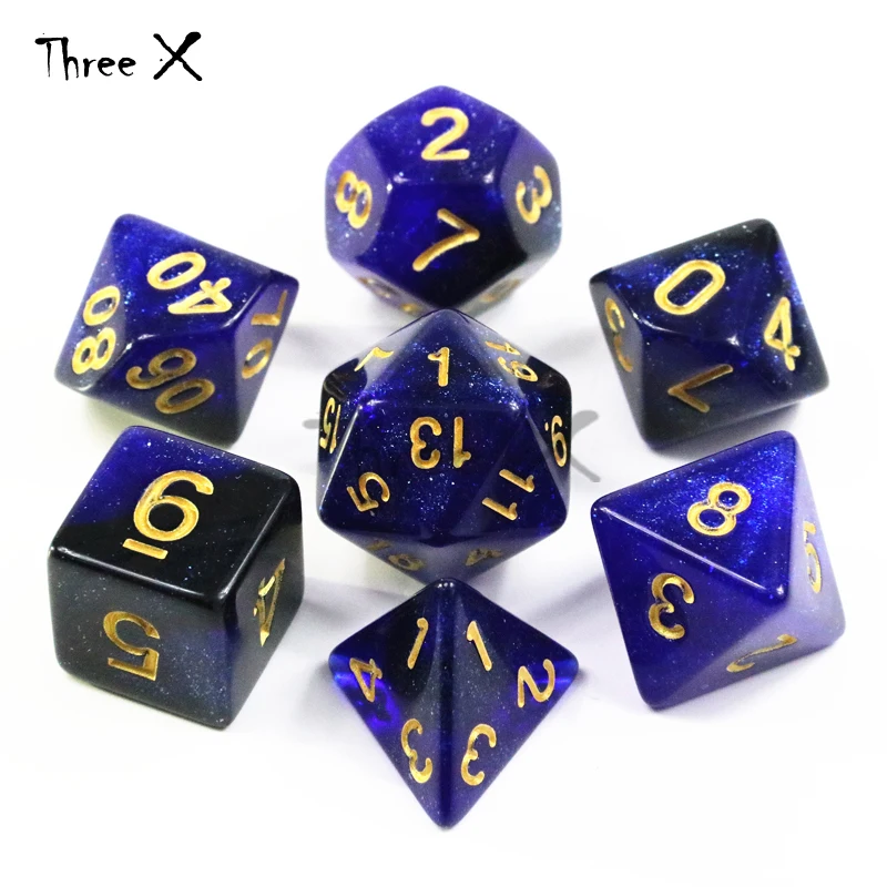 101 шт. многогранные игральные кости 13 комплектов D4 D6 D8 D10 % D12 D20 1 D60 для ролевых игр