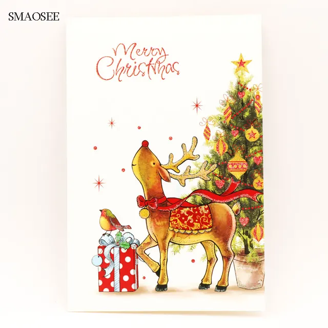 8pcsset cartoon deer christmas greeting card kids birthday greeting cards 2018 christmas decoration gift - Christmas Blessings For Cards 8pcsset cartoon deer christmas greeting card kids birthday greeting cards 2018 christmas decoration gift - Christmas Blessings For Cards
