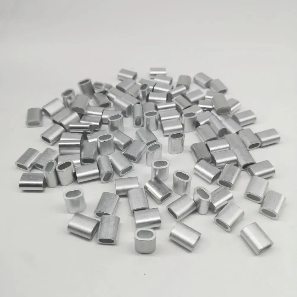 

100pcs Pack 3.0mm Single Aluminum sleeves for Rigging Trace Leader Crimps