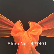 Высококачественное оранжевое-желтое органза/органза с бантом для свадебного мероприятия и вечерние украшения