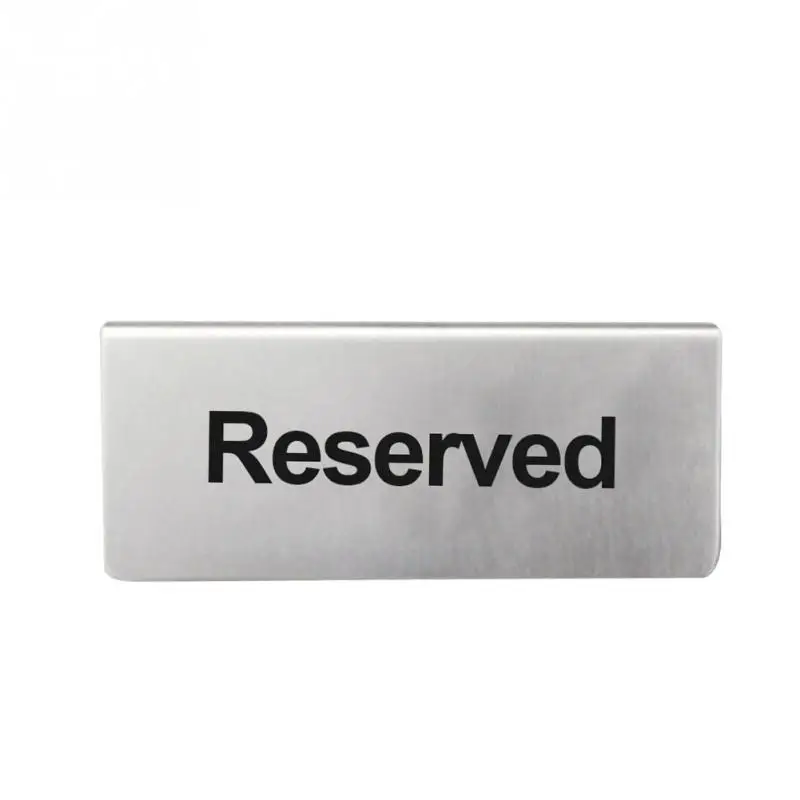 Знак для стола легкий Ресторан двухсторонняя посуда знак для стола s отель Takeaways матовый нержавеющая сталь защищены