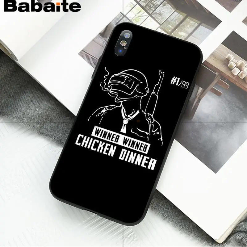 Babaite PUBG Высокое качество Аксессуары для телефонов Чехол для iPhone 8 7 6 6S Plus 5 5S SE XR X XS MAX Coque Shell