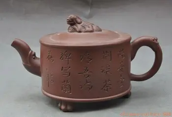

Christmas old china yixing zisha pottery fengshui foo dog lion statue teapot Tea Maker Halloween