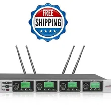 4X50 channelsdraadloos microfoon UHF четыре ручной wireess караоке микрофон Системы