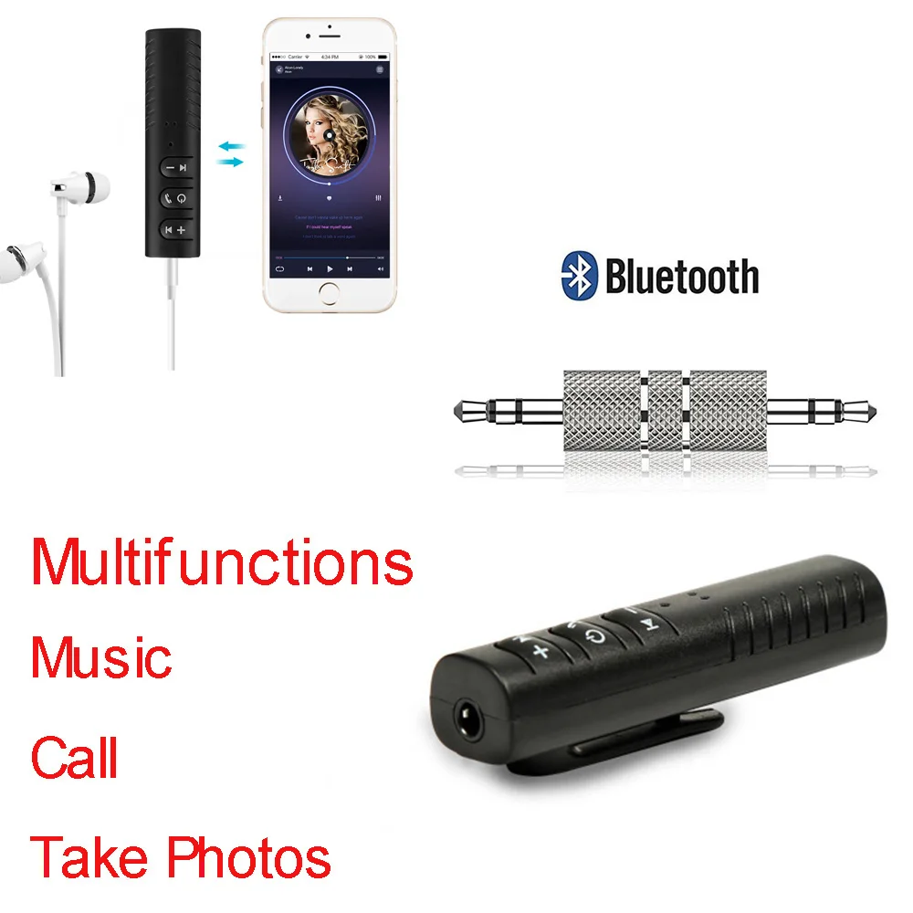 

Bluetooth Audio Music Adapter call for iPhone 5 6 7 8 plus Android Phone and 3.5mm Earphone home car Speaker