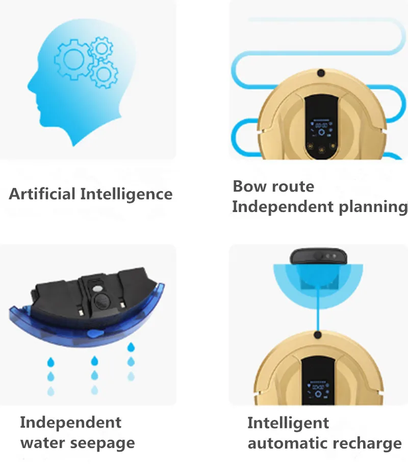 Самозарядка умный автоматический навигационный путь планирование пол уборка робот пылесос