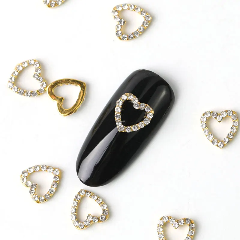

10 pieces crystal rhinestone nail art stones alloy 3d decorations spark nails charms rhinestones for designer jewelry accessorie