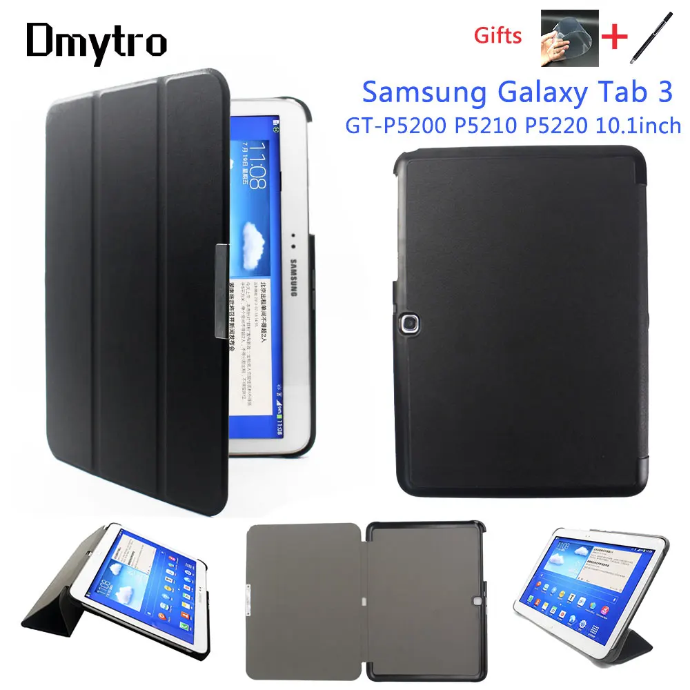 Тонкий защитный чехол из ПУ кожи для Samsung Galaxy Tab 3 10 1 дюйма P5200 P5220 P5210 подставка