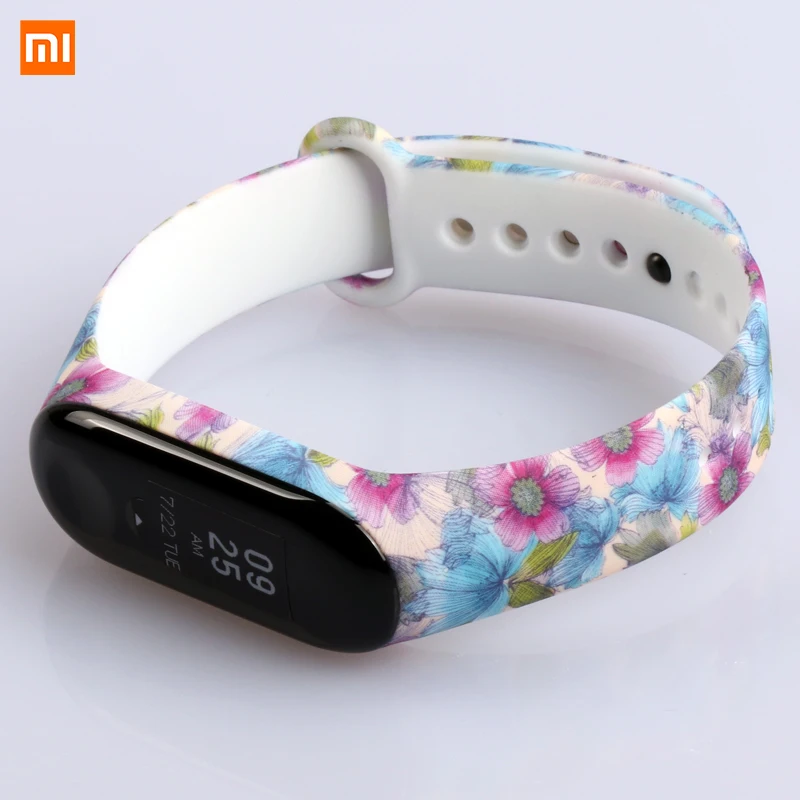 Спортивный фитнес браслет для Xiaomi Mi Band 3 модные часы с милым силиконовым ремешком