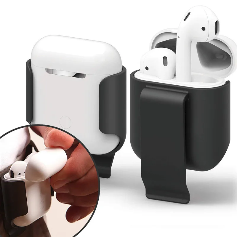

ProElite Belt Clip Holster Case for Apple Airpods Shockproof Cover Earphone Cover Earphone Accessories Ultra Thin Protector Case