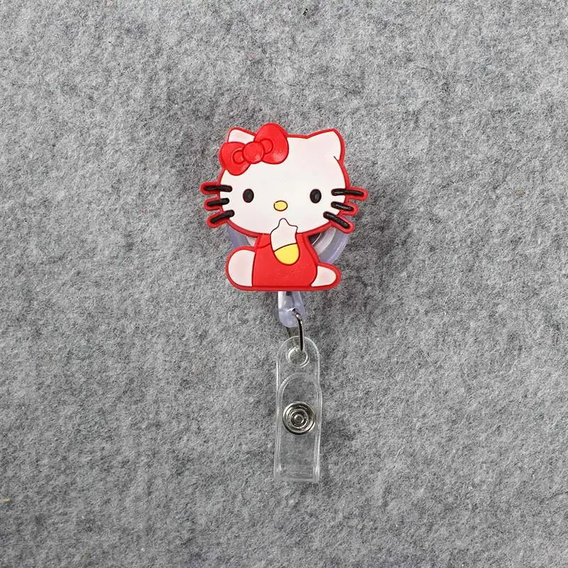 27Kind Style Cute Cartoon Retractable Creative Plastic Badge Holder Reel Student Nurse Exhibition Enfermera Name Card Chest card