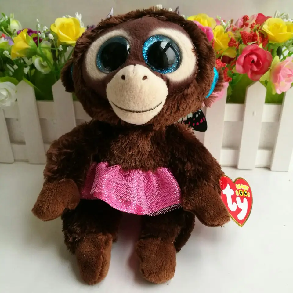Nadya Monkey Skirt TY Beanie boos 1PC 15CM Plush Toys Stuffed animals