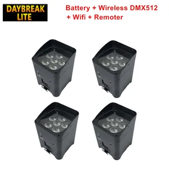 

DAYBREAKLITE 4PCS/LOT 6x18w RGBWAUV 6in1 led wall wash par light stage up light stand truss wall Corner washing