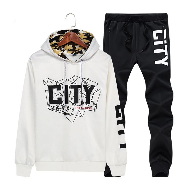 Men Clothing Set Sportswear 2019 Spring New Hoodies Sweatshirts Plus Size Men's Two Piece Hoodies+Pants Letter print tracksuit Men Clothing Set Sportswear 2019 Spring New Hoodies Sweatshirts Plus Size Men's Two Piece Hoodies+Pants Letter print tracksuit