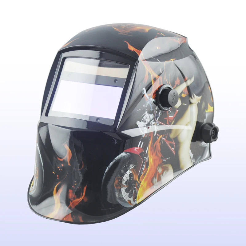 Авто затемнение сварочный шлем/Сварочная маска/MIG MAG TIG(Yoga-616G) спортивная девушка пламя/4 дуговой датчик
