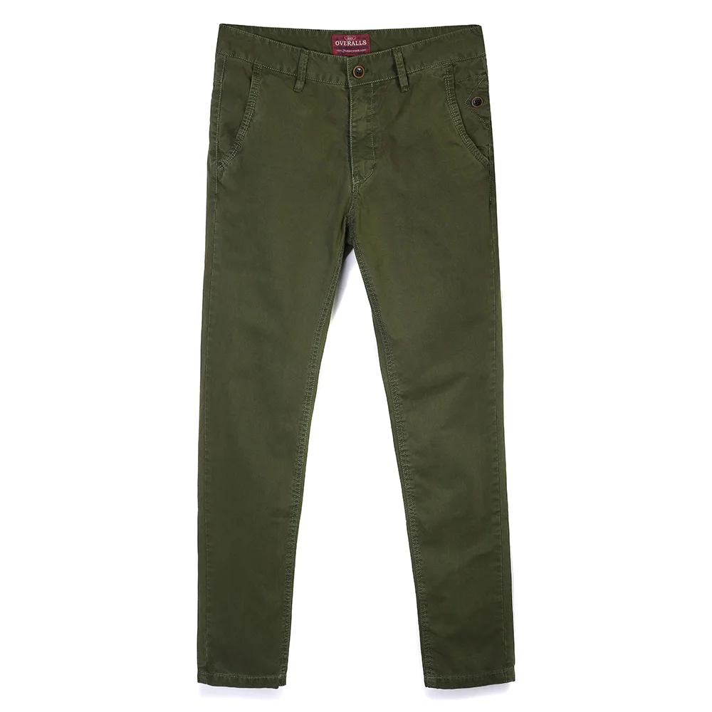 Высококачественные мужские брюки для отдыха в городском стиле, хлопковые повседневные брюки, мужские брюки, черные, хаки, длинные брюки, 29-38 - Цвет: dark green