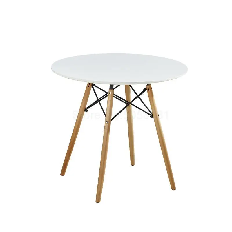 Nordic table small square table small apartment table simple solid wood casual coffee table and chairs combination - Цвет: 80cm   7