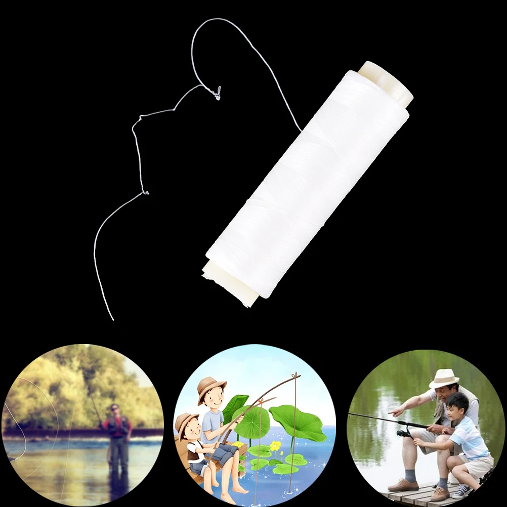 

Invisible Fishing Bait Line In Plastic Dispenser 200M/656FT High Tensile Bait Elastic Thread Spool Dead Baits Sea Fishing Tackle