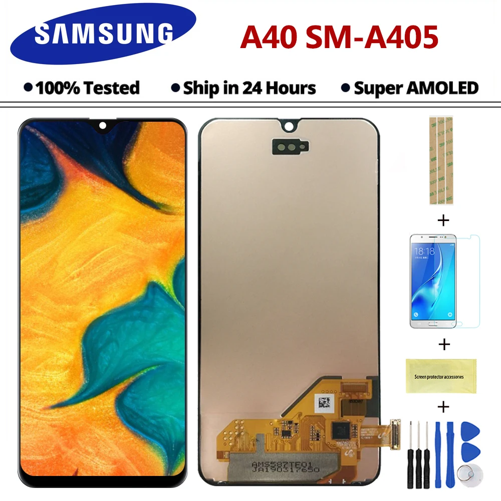 

5.9'' Super AMOLED LCDs For Samsung A40 LCD A405 LCD A40 lcd Display For Samsung A40 A405 LCD Touch Screen Digitizer Assembly