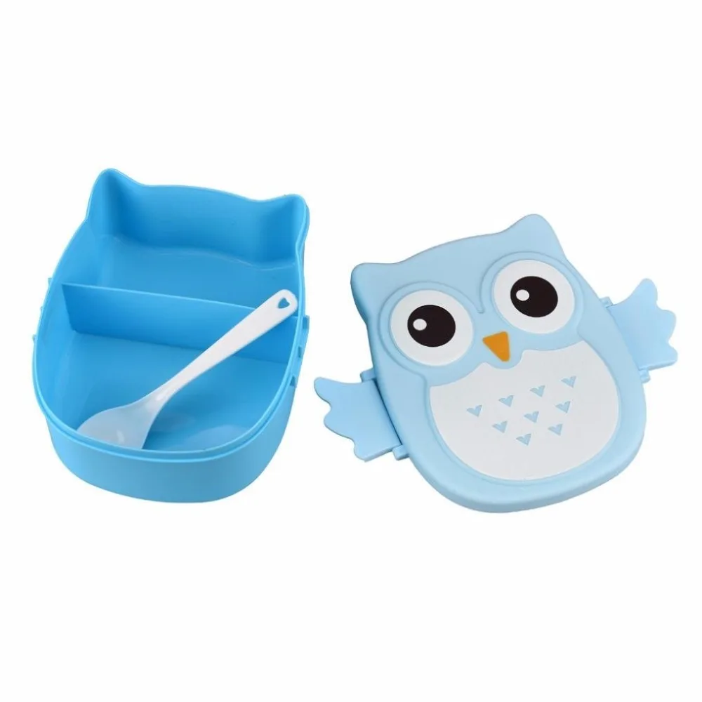 Kartun Owl Kotak Aman Lunchbox Bento Makanan Wadah Penyimpanan Buah