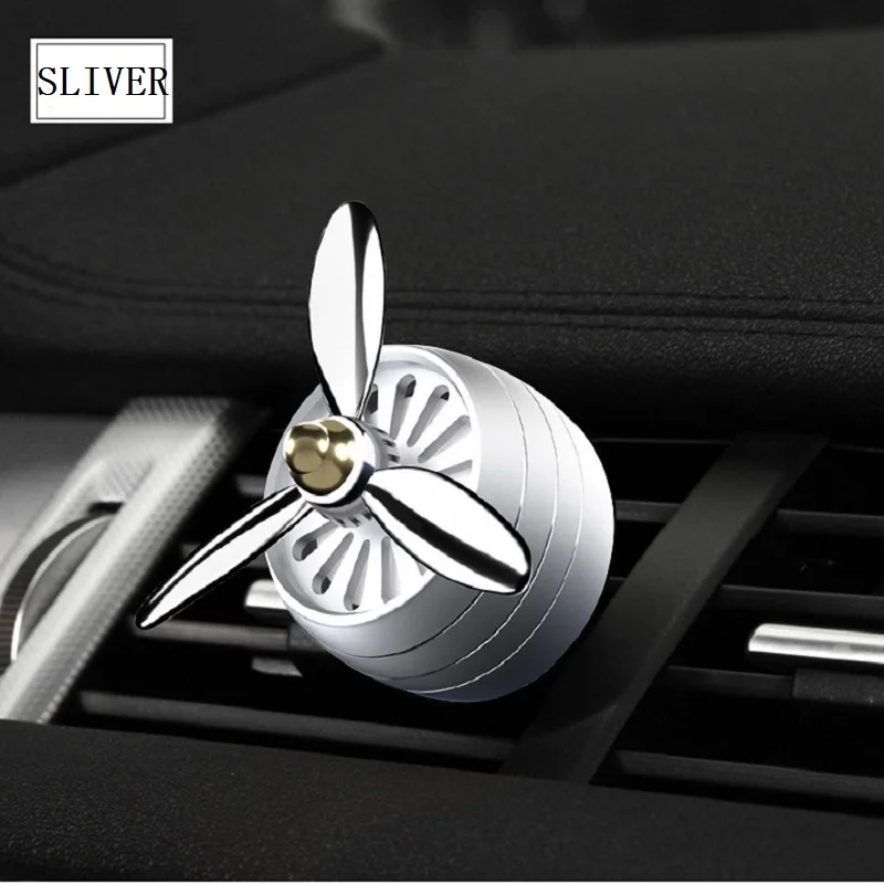 Propeller Air Freshener LED Mini Conditioning Vent Outlet Perfume Clip Fresh Aromatherapy Fragrance Accessories (3)