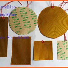 25 мм x 100 мм 6 в 9 Вт нагреватель PI пленка полиимидный нагреватель тепловой резиновый электрический нагревательный элемент для удаления мороза гибкий коврик