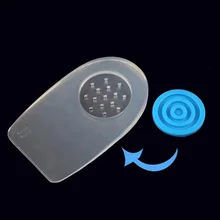 Медицинская силиконовая гелевая Подушечка для ног, массажная Подушечка для обуви, вставки для обуви, для снятия боли в пятке, для снятия давления, Амортизация пятки