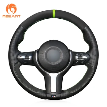 

Black Genuine Leather Black Suede Steering Wheel Cover for BMW M Sport F30 F31 F34 F10 F11 F07 X3 F25 F32 F33 F36 X1 F48 X2 F39