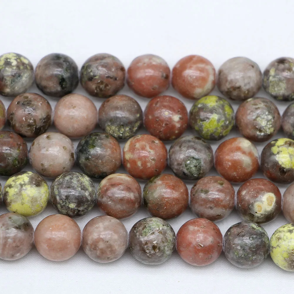 

1 strand/lot 6/8/10mm Natural Plum Blossom Stone Jaspers Bead Round Loose Spacer Beads For Jewelry Making DIY Bracelet Necklace