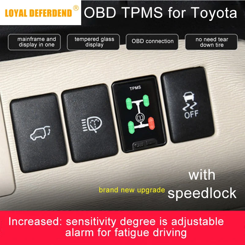 Fortuner OBD TPMS система контроля давления в шинах в режиме реального времени Интеллектуальный OBD АВТОМАТИЧЕСКИЙ дверной замок speedlock