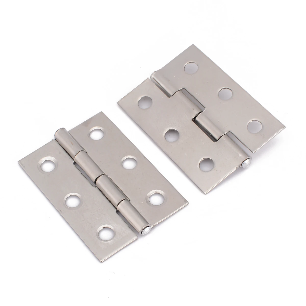 10Pcs Stainless Steel Flat Hinge Drawer Door Cabinet Bearing Butt Hinges For Furniture Hardware Accessories