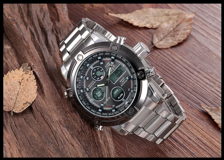  Watch Men Top Brand AMST 3022 Dual Display Wristwatches Luxury Watches Sports Military 50M Waterpro