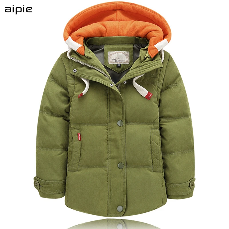 aipie Children boys Warm outercoats Down Jackets For 3 8 years old boys
