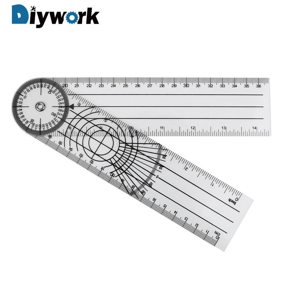 

DIYWORK 360 Degree Rotation Multifunction Goniometer Angle Medical Spinal Ruler Measuring Tool Goniometer Protractors