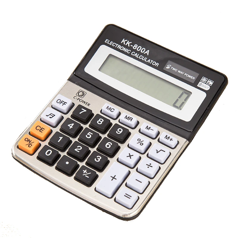 

Hot Sale Portable Office Commercial Tool Built-in Button Batteries Powered 8 Digit Electronic Calculator with Big Button