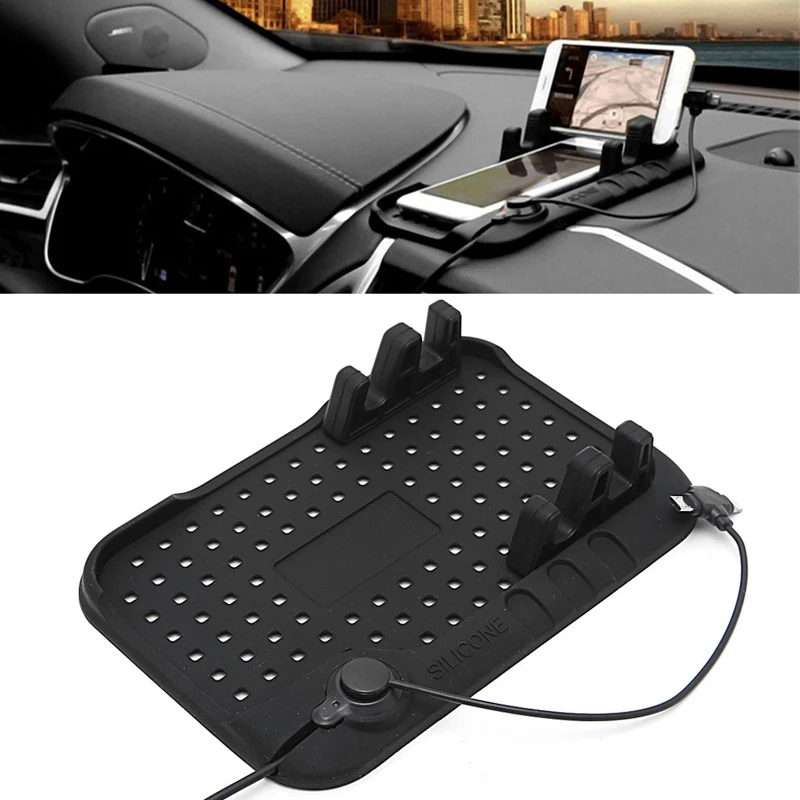 

Multi-functional Charge Of Silicone Anti-Slip Mat Car Mobile Phone USB Charger