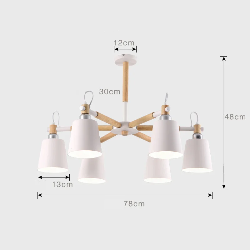 Люстра в скандинавском стиле, подвесной потолочный светильник, современная люстра E27, лампа, Подвесная лампа для гостиной, столовой, спальни, домашний декор - Цвет абажура: 9