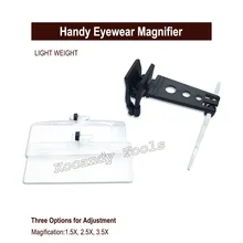 1.5X 2.5X 3.5X стекло es увеличительные защитные очки складное увеличительное стекло для чтения лупа зажим для очков Оптическая лупа