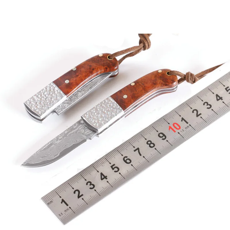 

Handmade Damascus knives Outdoor EDC survival folding Pocket knife Camping woodworking tools the high-grade gift knife