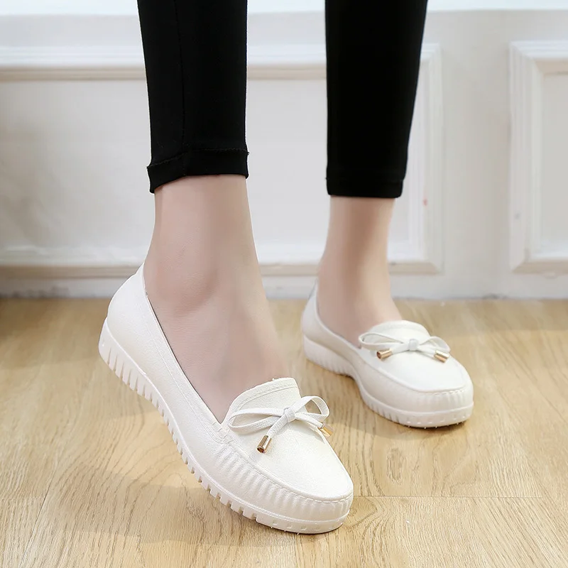 

Tangnest New Fashion Flats Women Loafers Round Toe Solid Flat Shoes Woman Causal Slip On Creepers Ladies Platform Shoes XWD7197