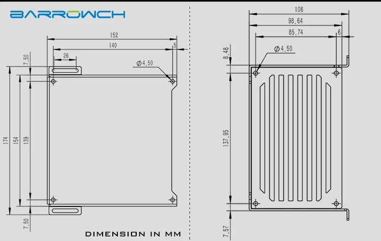 Barrowch FBACEW-01, модуль управления силовым кабелем, для Mobula модульная панель корпуса